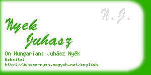 nyek juhasz business card