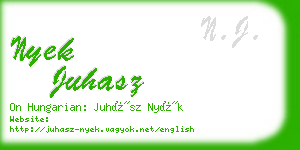 nyek juhasz business card